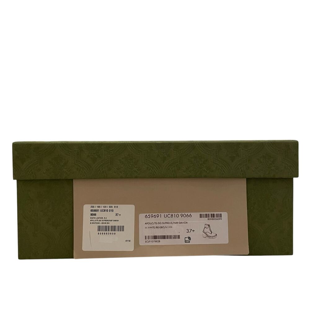 NEW Gucci GG Supreme Leather Ankle Boots 659691 UC810 Size 37.5 | US 7.5 - Picture 11 of 16